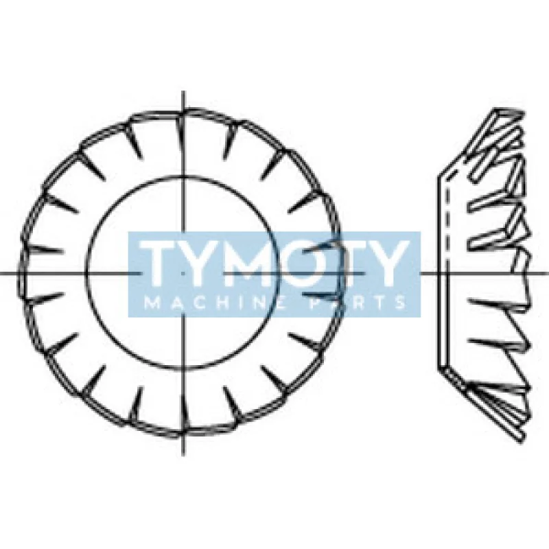 Podložka vejárová vonkajšia zápustná DIN 6798V M3 / 3,2