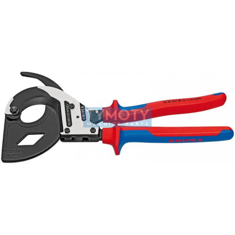 KNIPEX 95 32 320 Kliešte na káble (rohatka so západkou, 3-rýchlostné), viacsl. návleky, fosfá
