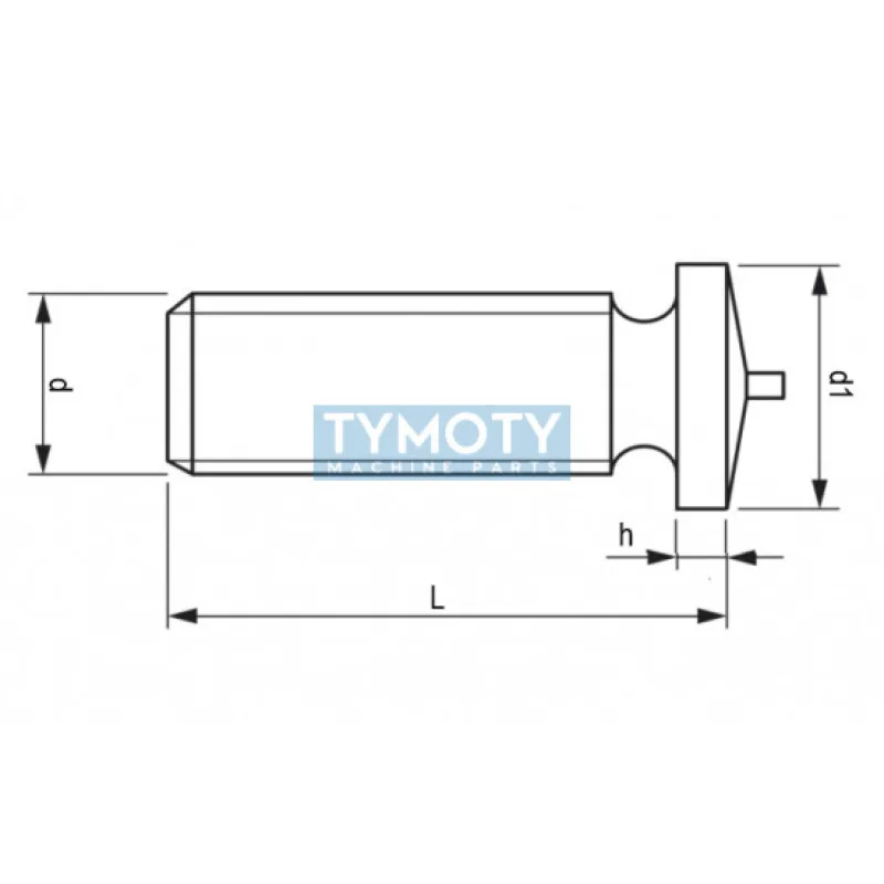 Navarovací svorník DIN 32501 PK-B M6x15 pomedená oceľ
