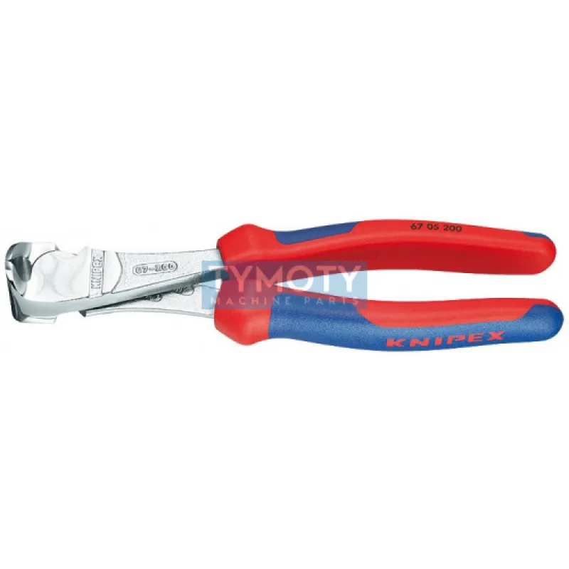KNIPEX 67 05 200 Silové čelné štiepacie kliešte, viaczložkové návleky, chrómované 200 mm