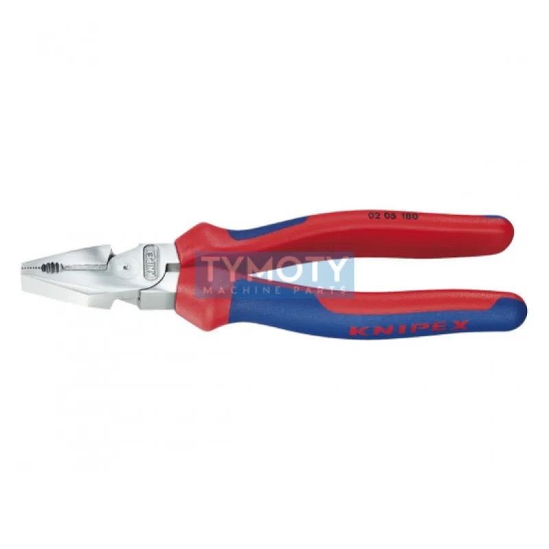 KNIPEX 02 05 200 Silové kombinované kliešte, viaczložkové návleky, chrómované 200 mm