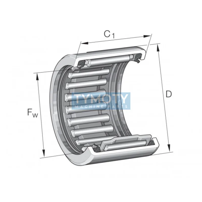 INA HK 1216 2RS-AS1-L271 ihlové ložisko s lisovaným puzdrom