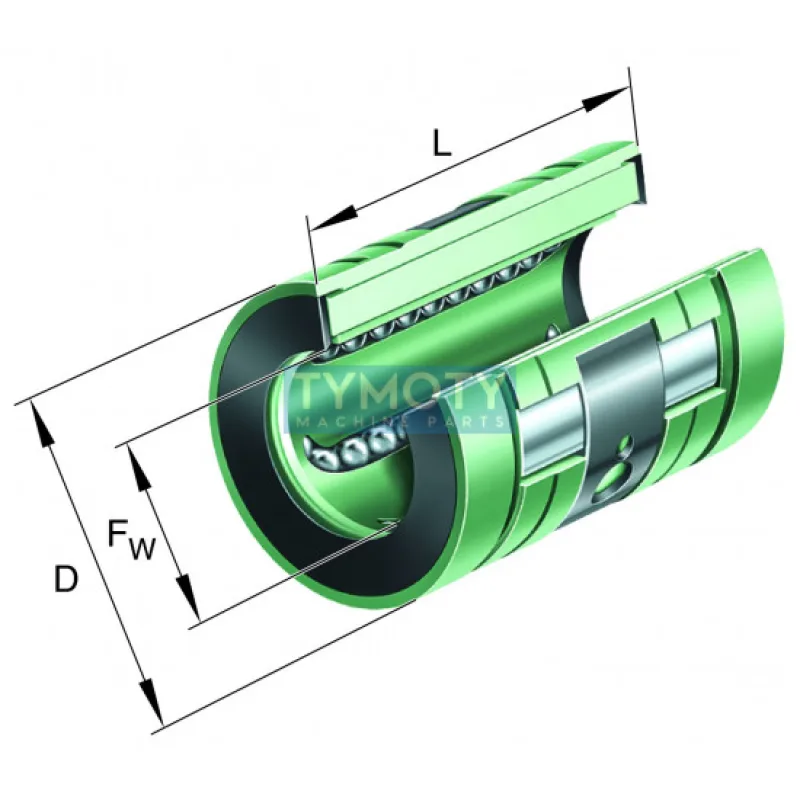 INA KNO 50 PP lineárne guľkové ložisko