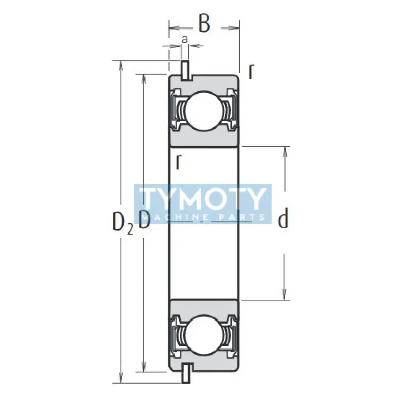 Nachi 6001-2NSE9NRCM (2RS NR) guľkové ložisko