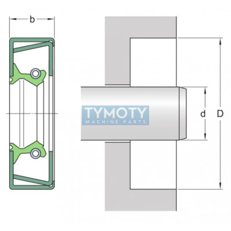 Gufero 41,28x63,55x9,53 (NBR-CS) CRWHA1 R SKF CR 16254