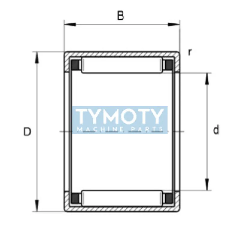 INA HK 0306-TV ihlové ložisko s lisovaným puzdrom