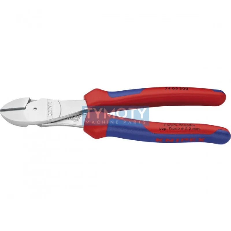 KNIPEX 74 05 200 Silové bočné štiepacie kliešte, viaczložkové návleky, chrómované 200 mm