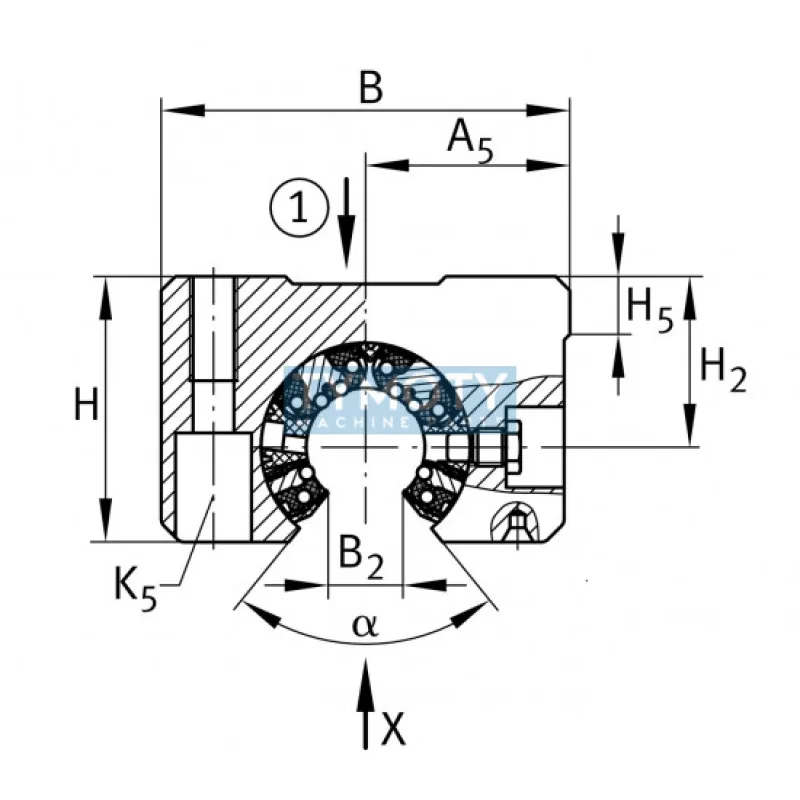 INA KGSNOS 30 PP-AS lineárne guľkové ložisko