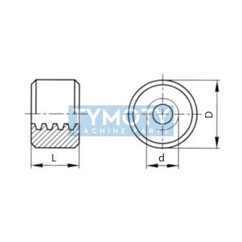 Matica trapézová kruhová DIN 103 Tr70x10 D110xL105