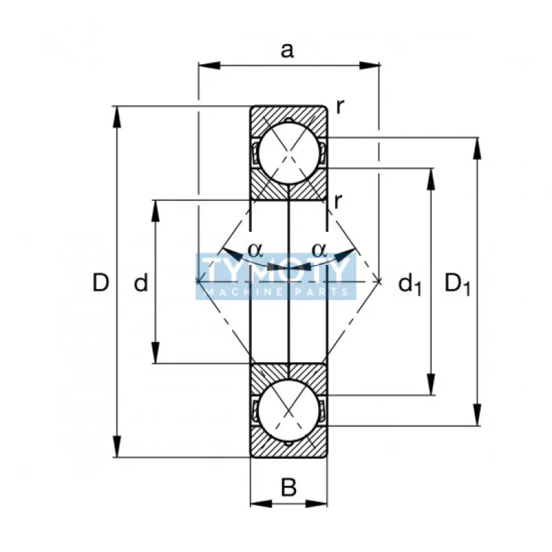 FAG QJ 314-XL-MPA-T42A štvorbodové ložisko