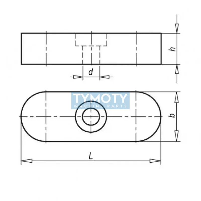Pero výmenné s 1 otvorom DIN 6885 C 8x7x25 nerez A4