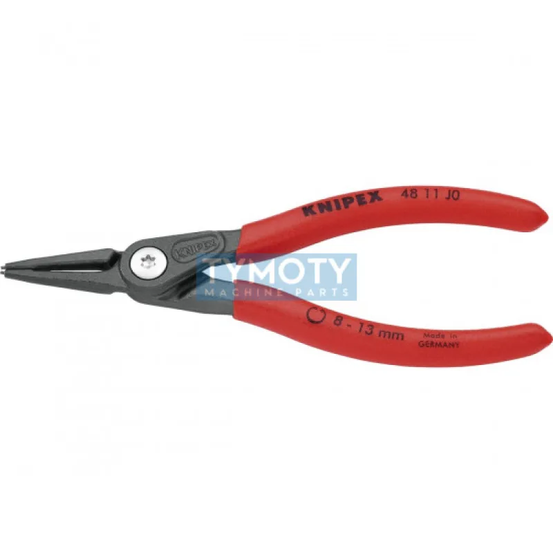KNIPEX 48 11 J0 Precízne kliešte pre vnútorné poj. kr. 8-13 mm pot. plastom, fosfátované na šedo