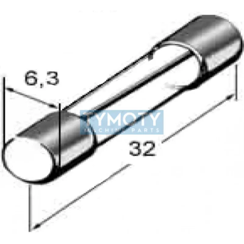 Poistka sklenená 10A 6,3x32mm