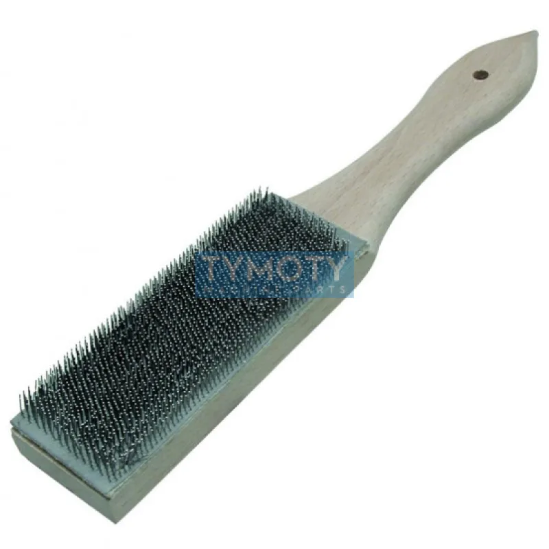 Kefa na pilníky s drevenou rukoväťou plochá s oceľovým drôtom 0,30 mm/KART 1111071