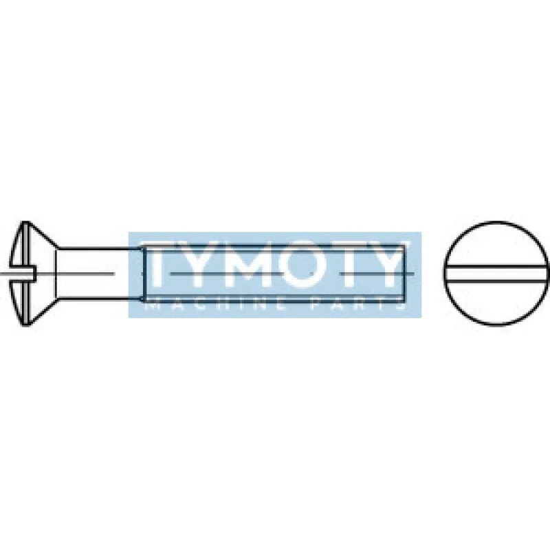Skrutka šošovková hlava - drážka DIN 964 M3x16 mosadz