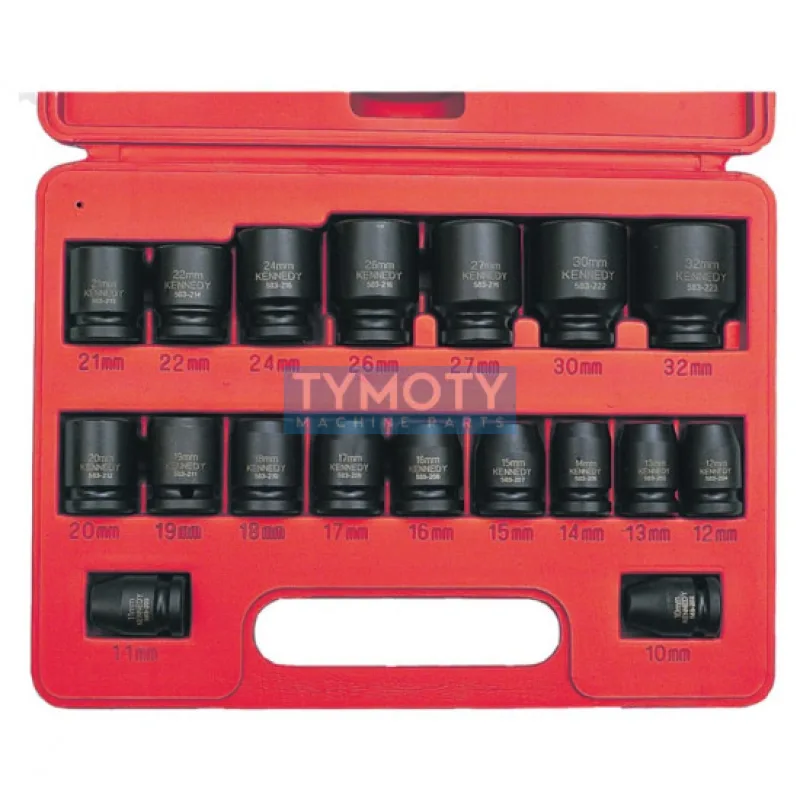 Sada rázových hlavíc 1/2", 10-32, 18.dielna sada Kennedy