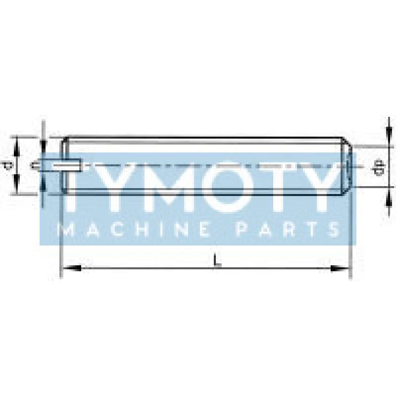Skrutka nastavovacia plochá - drážka DIN 551 M5x6 pozink