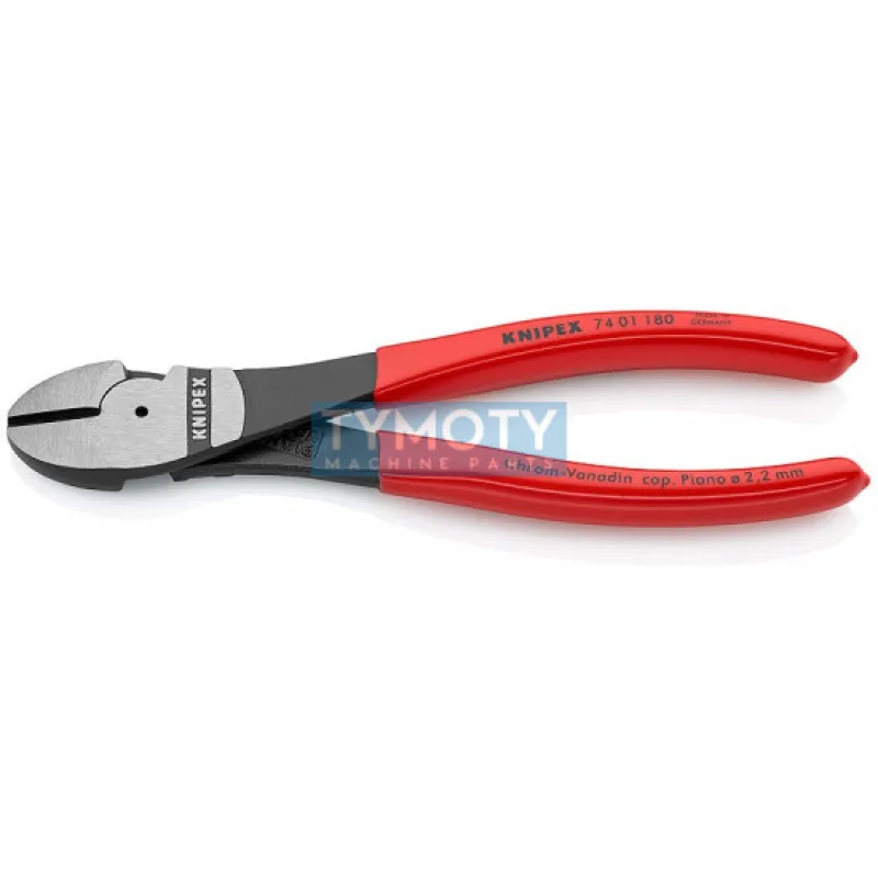 KNIPEX 74 01 180 Silové bočné štiepacie kliešte, plastové návleky, fosfátované na čierno 180 mm