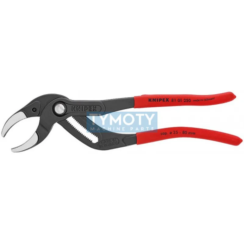 KNIPEX 81 01 250 Kliešte na sifóny, plastové rúrky a konektory, plastové návleky, fosfát.na čierno