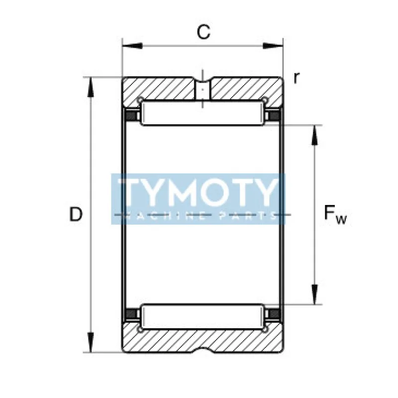 INA RNA 22/6 X-2RSR kladka oporná