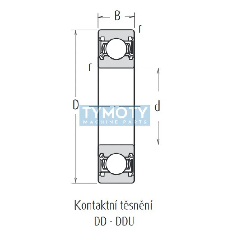 NSK 6211 DDU (2RS) guľkové ložisko