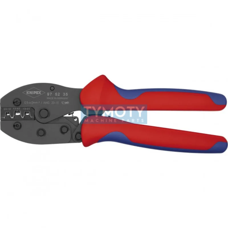 KNIPEX 97 52 35 PreciForce® Lisovacie kliešte, viaczložkové návleky, brunierované
