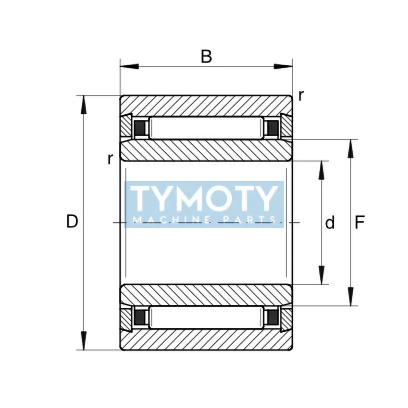 NKE NKI 7/12 TVP ihlové ložisko