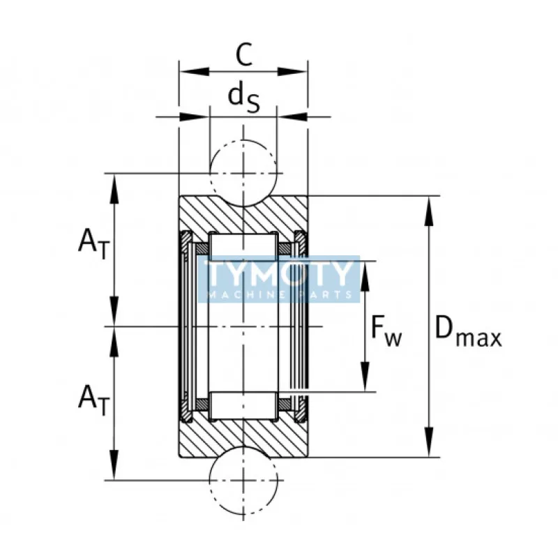 INA LFR 2202-10 2RSR-RNA ložisková kladka