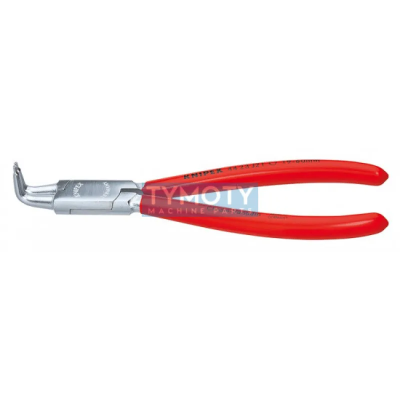 KNIPEX 44 23 J21 Kliešte pre vnútorné poj. krúžky 19-60 mm zahnuté 90° pot. plastom, chrómované