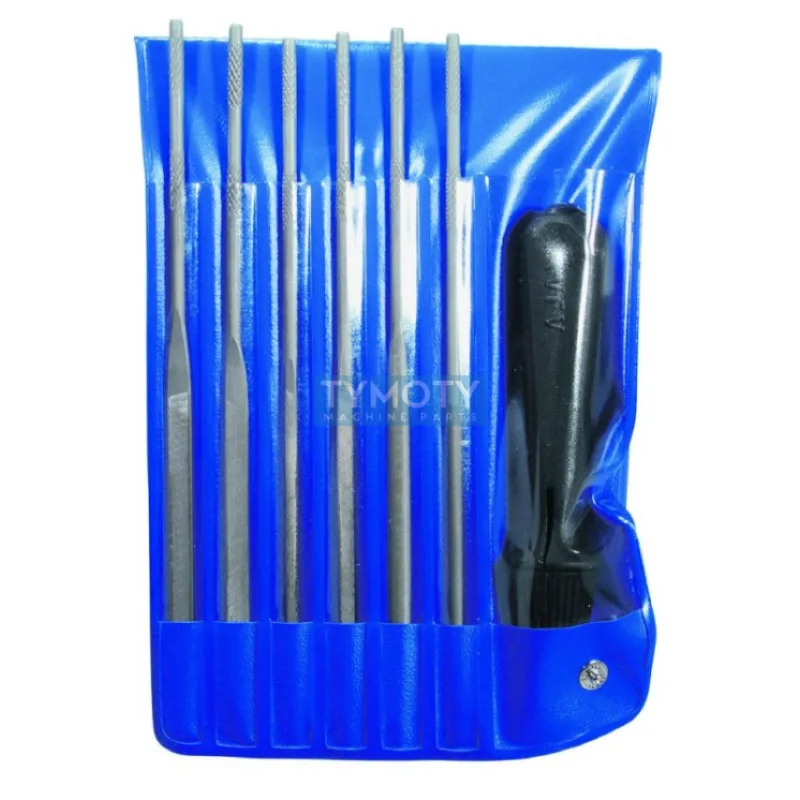 Pilník ihlový, sada 6-dielna s rukoväťou, PILNIK, 160/0 (28621393 1606)