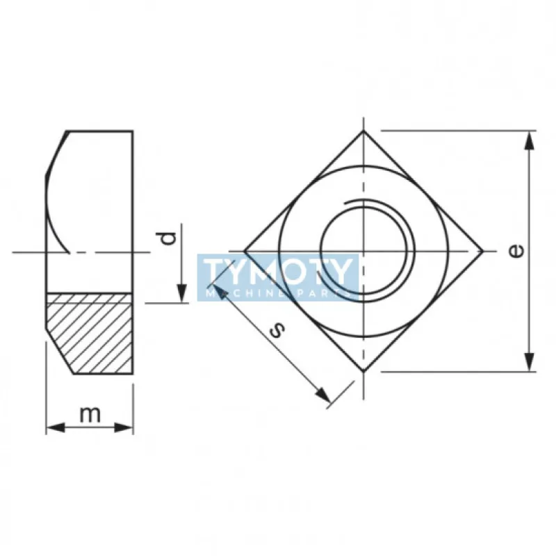 Matica štvorhranná DIN 557 M20 |05| bez PÚ