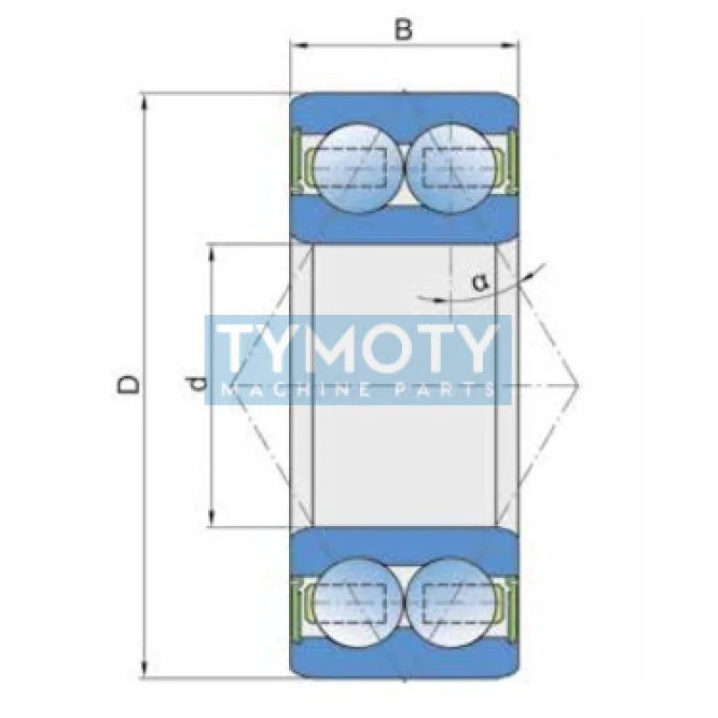 FKL 3206 B.2RS1 guľkové ložisko s kosouhlým stykom