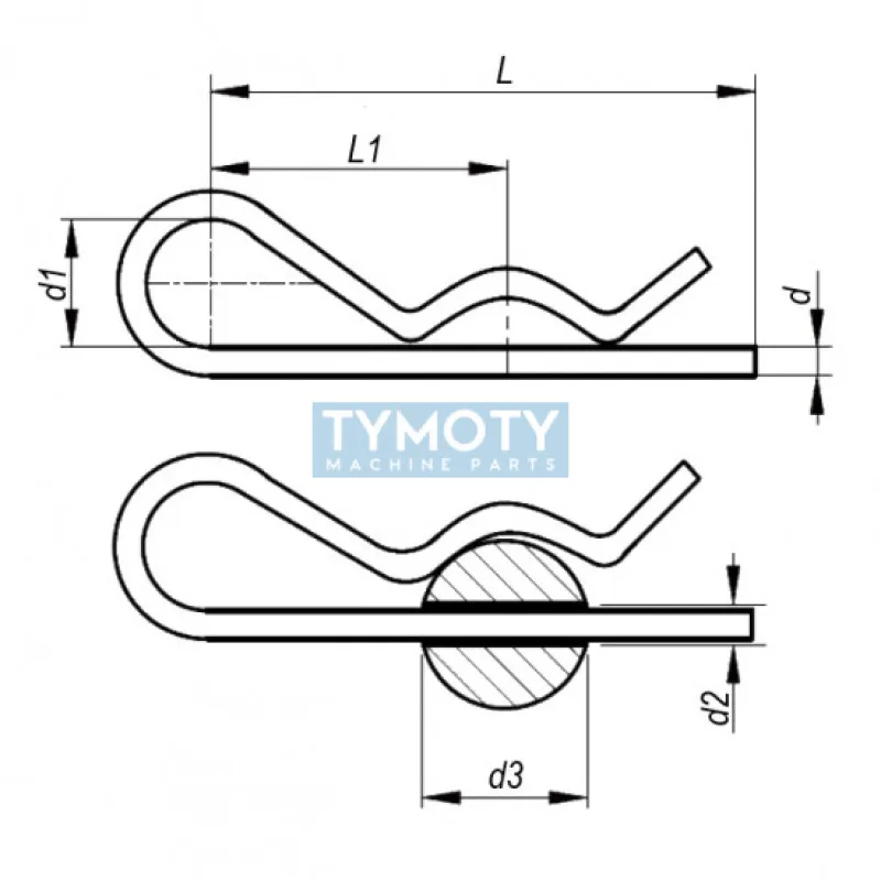 Závlačka pružná DIN 11024 - 5,0x86 nerez A2
