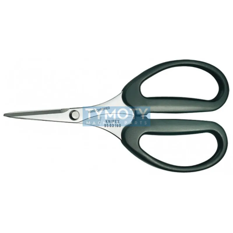 KNIPEX 95 03 160 SB Nožnice na vlákna z materiálu KEVLAR® s plast.nástrekom chrómované 160 mm