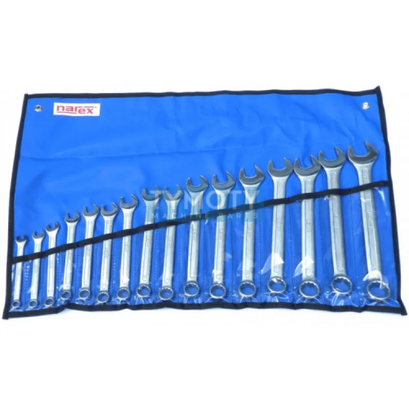 Súprava očkoplochých kľúčov vo vinylovom puzdre DIN 3113 - NAREX, 230406.616-3113, 16-dielna /8-24/