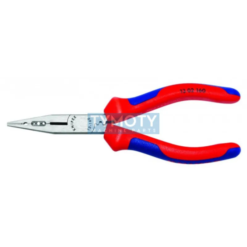 KNIPEX 13 02 160 Kliešte elektrikárske, viaczložkové návleky, fosfátované na čierno, 160 mm