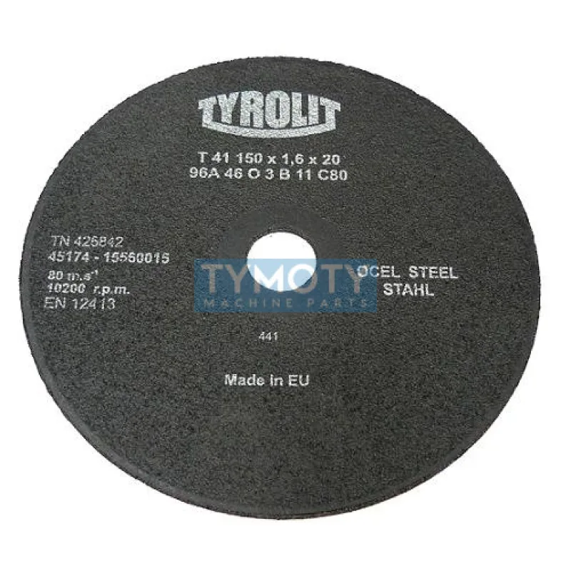 Rezací a drážkovací kotúč nevystužený, BRUSIVO, 425670 /45134 1536.0015/ - T41 - 150x1x20 mm