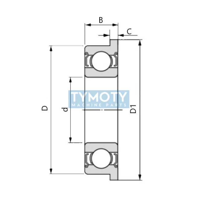 ZEN MF 105-2Z guľkové ložisko s prírubou