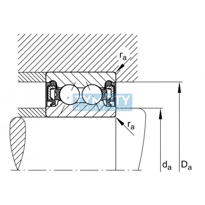 INA 3800-2Z guľkové ložisko s kosouhlým stykom