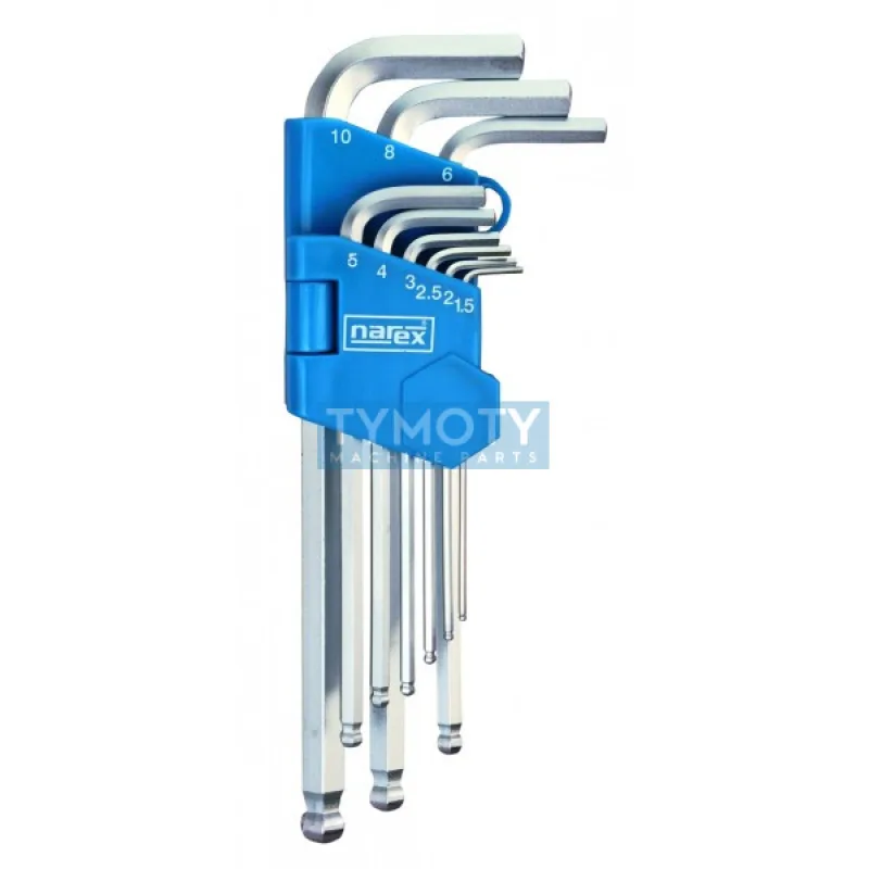 Sada zástrčných kľúčov šesťhranných s guľôčkou, 9dielna, 230710K.609-NAREX, SADA