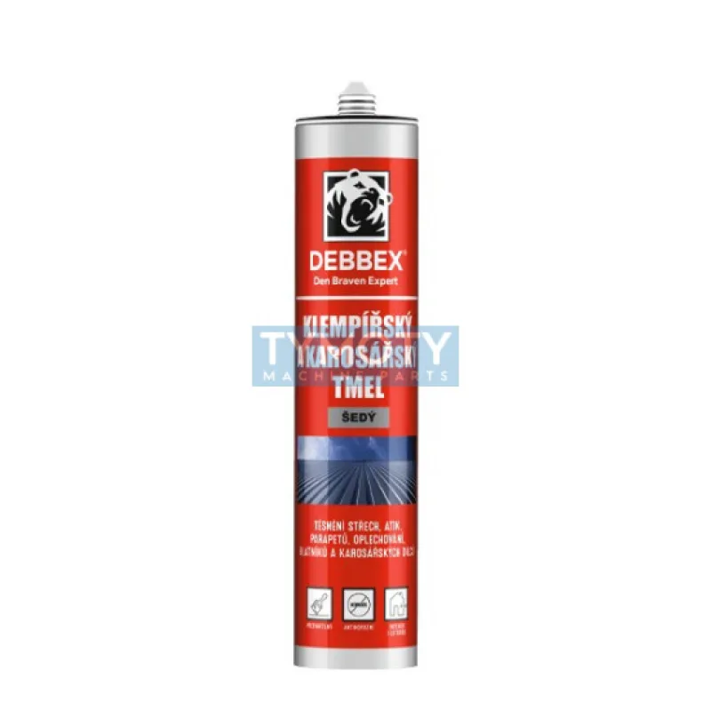 Den Braven Klampiarsky a karosársky tmel - 280 ml sivá, kartuša _201023RL