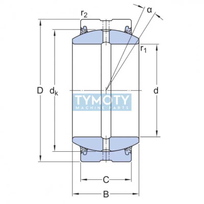 SKF GE 40 ES-2RS kĺbové ložisko oceľ/oceľ