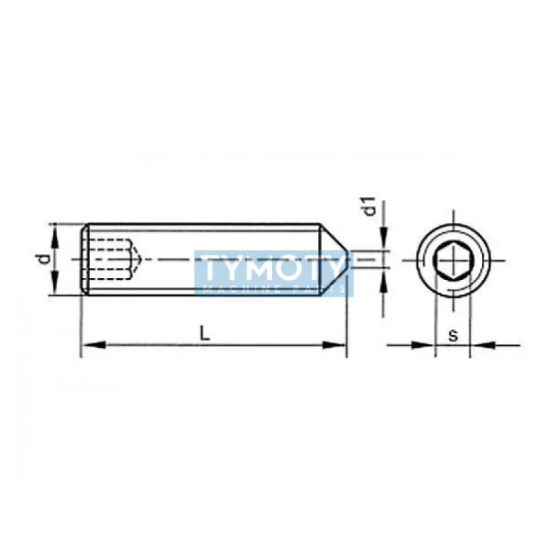 Skrutka stavacia s hrotom-inbus DIN 914 M12x25 pozink