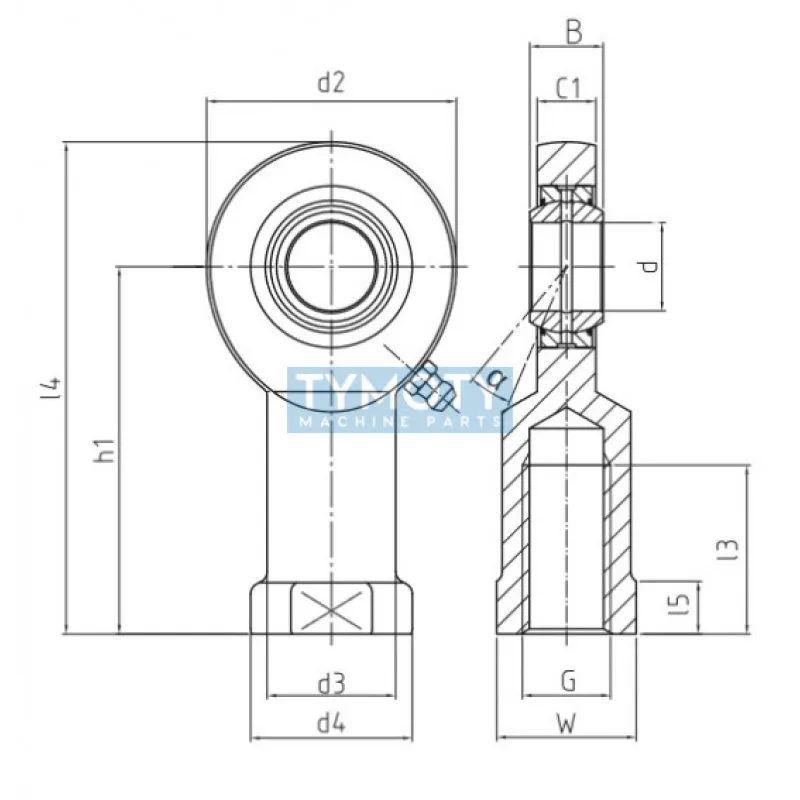 Durbal DSI 25 ES-2RS Basic Line, kĺbová hlavica