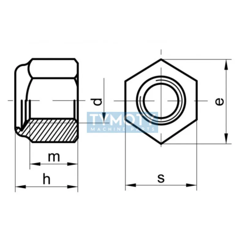 Matica samoistná vysoká DIN 982 M18x1,50 |08| pozink