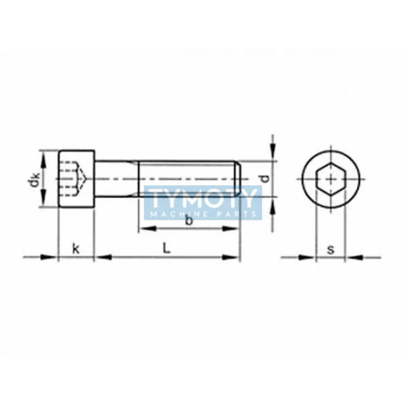 Skrutka valcová hlava - inbus DIN 912 M22x200-8.8