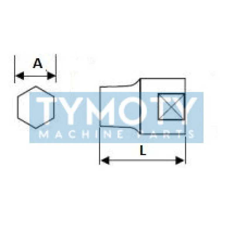 Hlavica nástrčná 1/4" predĺžená 6ti hranná, NAREX HL-1/4" /6hr/, 6mm - 76026206PR