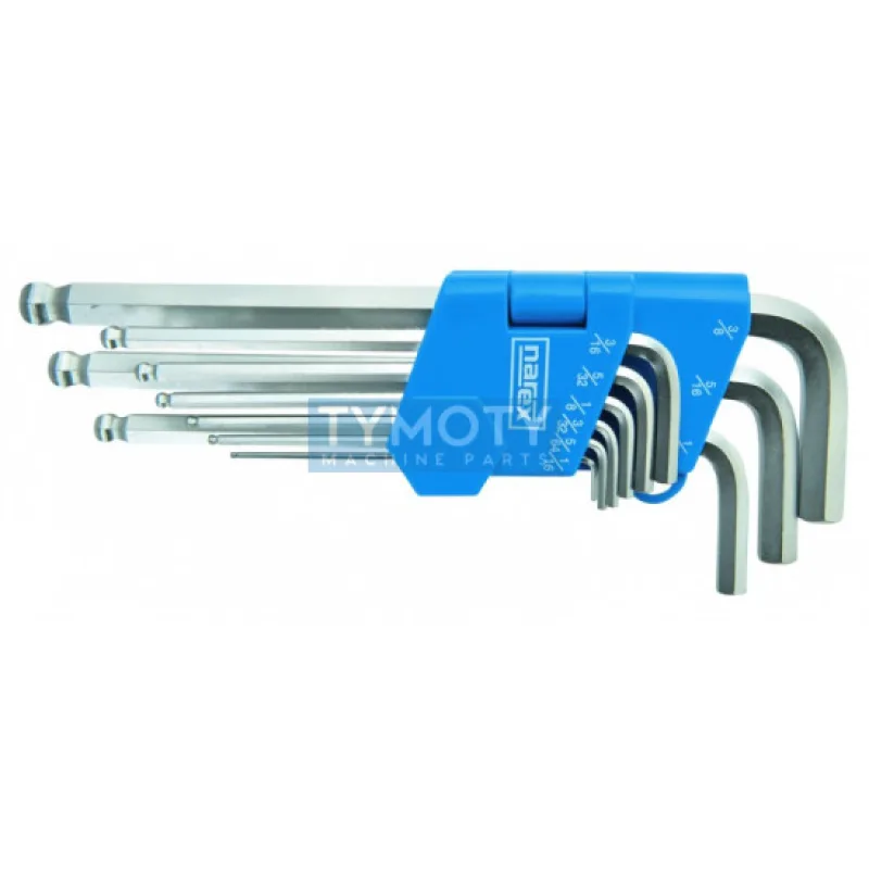 Kľúč zástrčný sada 9 ks palcový s guľôčkou - Narex