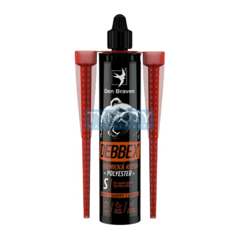 Debbex Chemická kotva POLYESTER styrén - 300 ml sivá, kartuša _74015BD