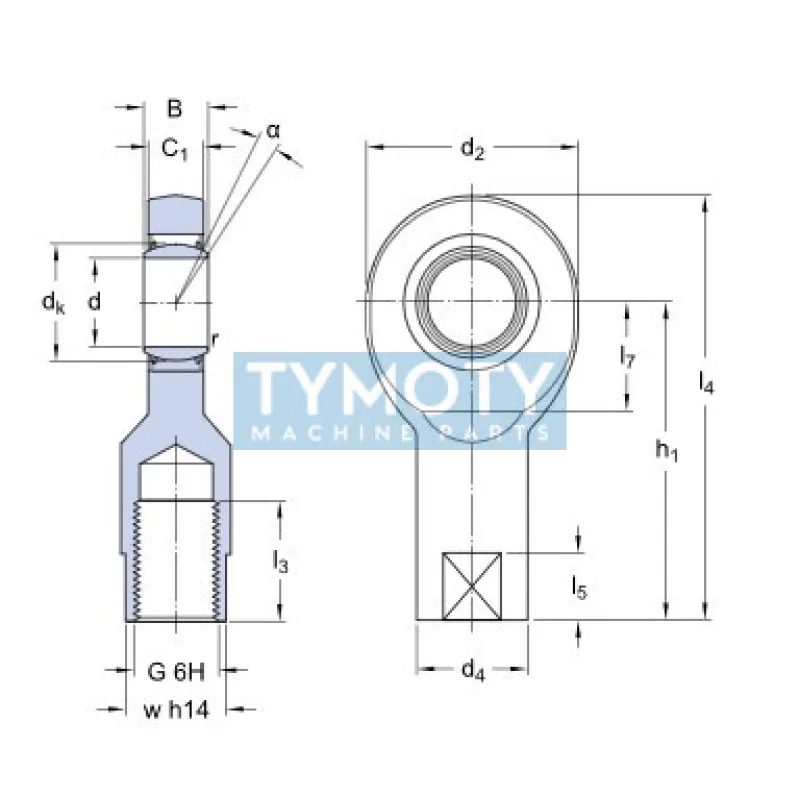 SKF SI 40 TXE-2LS kĺbová hlavica